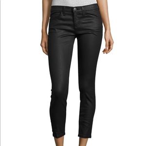 Current/elliott black coated jeans